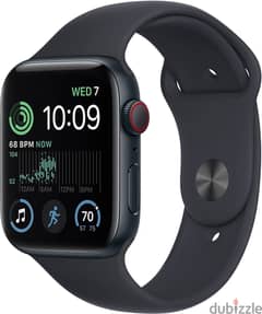 Apple Watch SE (2022) 44mm Midnight Aluminum Case with Sport Band