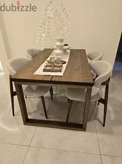 IKEA dinning table + home center dinning chairs