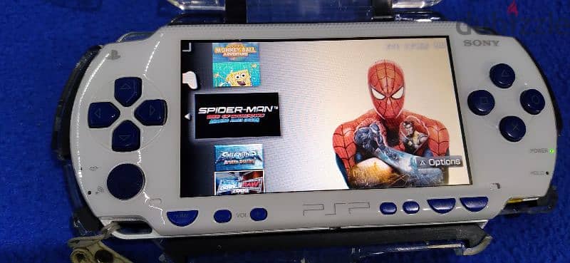 SONY PSP PHAT 8GB WHITE BLUE 5