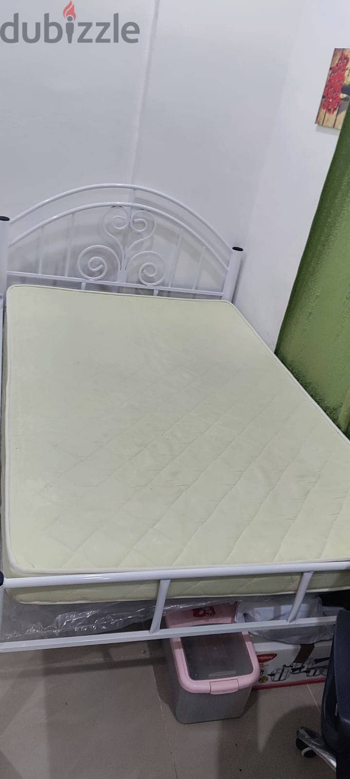 (4 Months Old) Queen size cot with mattress & Kids bunk bed for sale 2