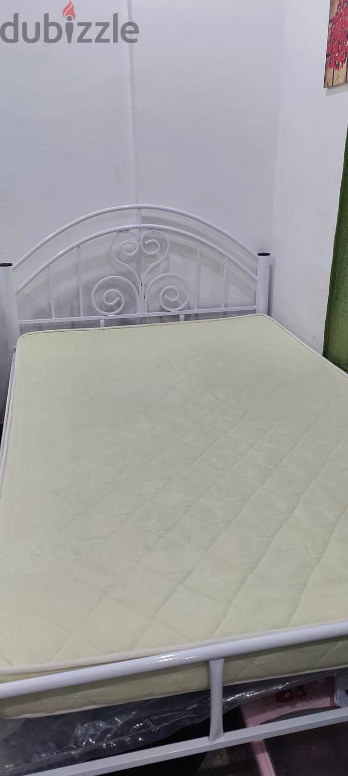 (4 Months Old) Queen size cot with mattress & Kids bunk bed for sale 3