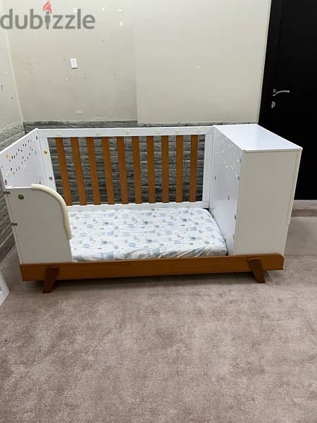 kids Bed with matters with shelf 2