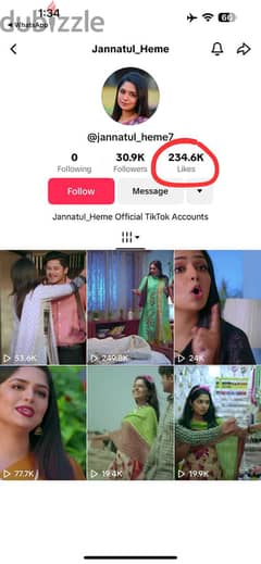 Tiktok Account for sale 30K Followerrss Plus