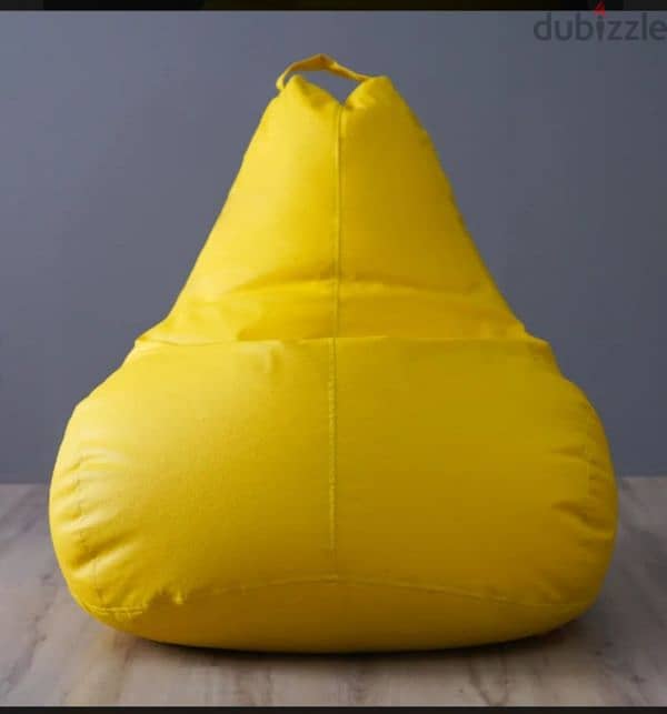 Rocky Tear Drop Bean Bag - Yellow 0