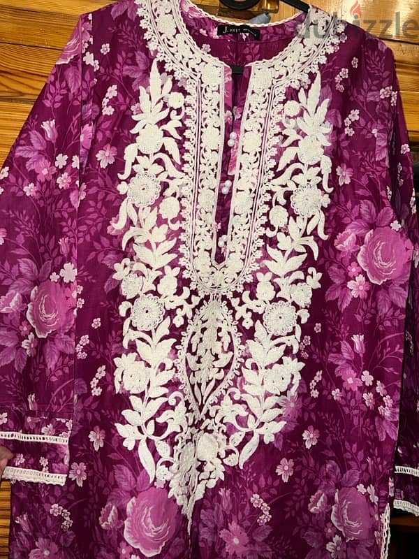 1 piece embroidered kurta 1