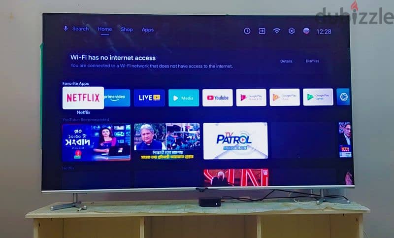 Skyworth  smart TV 65" inches, UHD 4K android Tv google. play 7