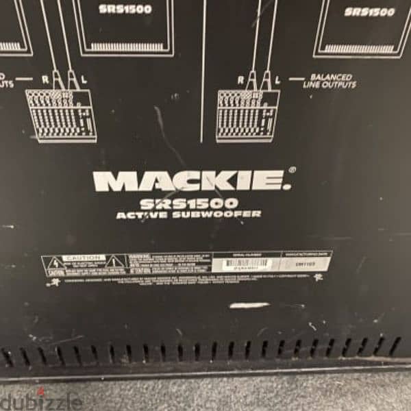 mackei 15 inch pawed subwoofer . 1500 watts ram600 3