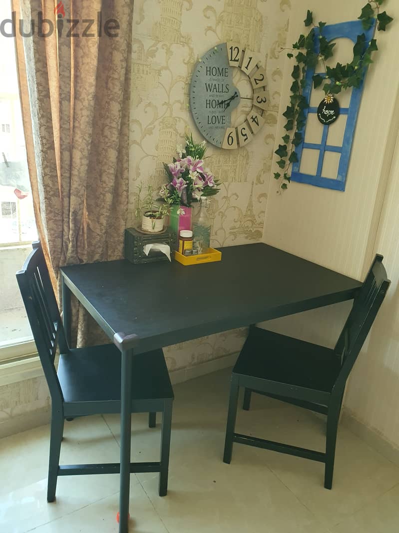 IKEA dining table with 2 chairs 1