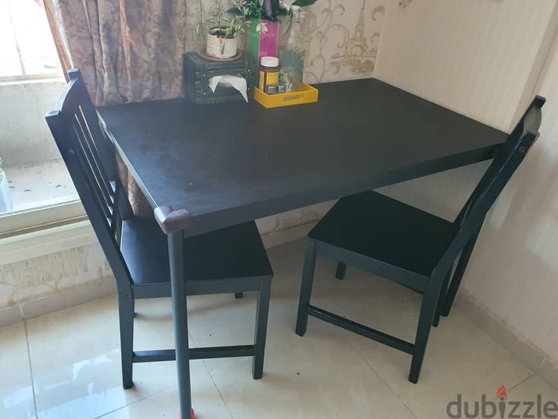 IKEA dining table with 2 chairs 2