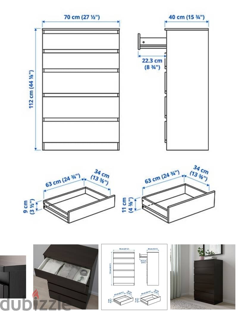 IKEA chest of 5 drawers 2