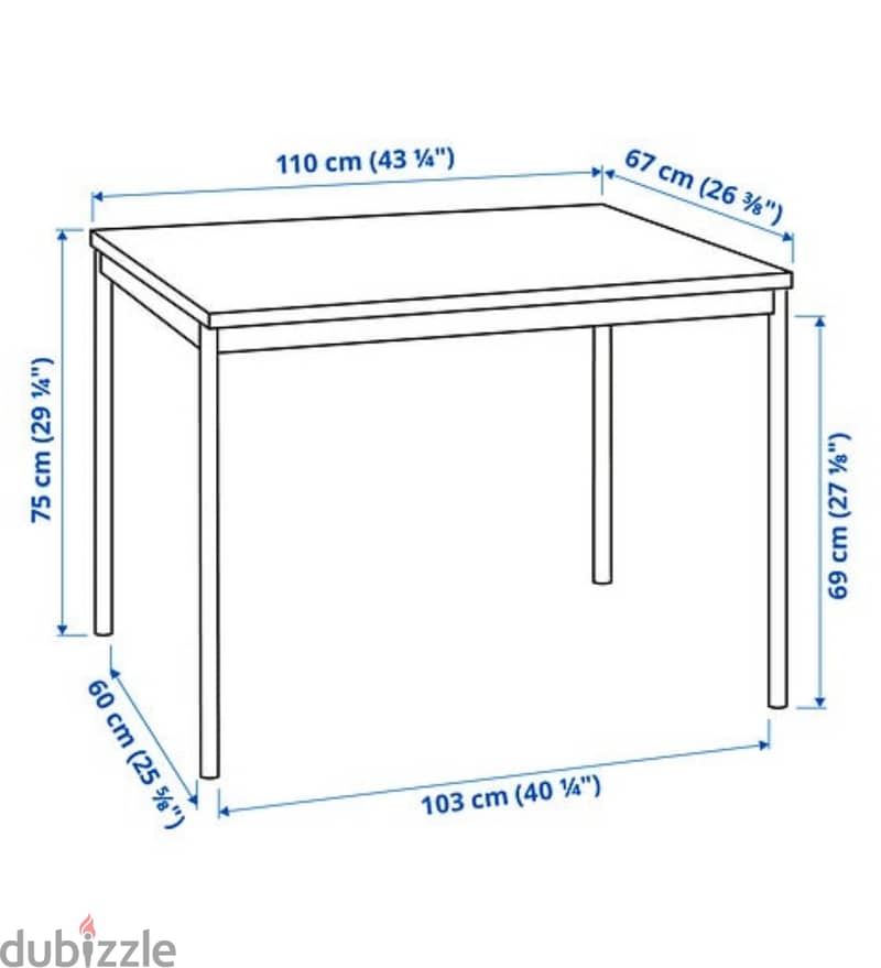 IKEA dining table with 2 chairs 3