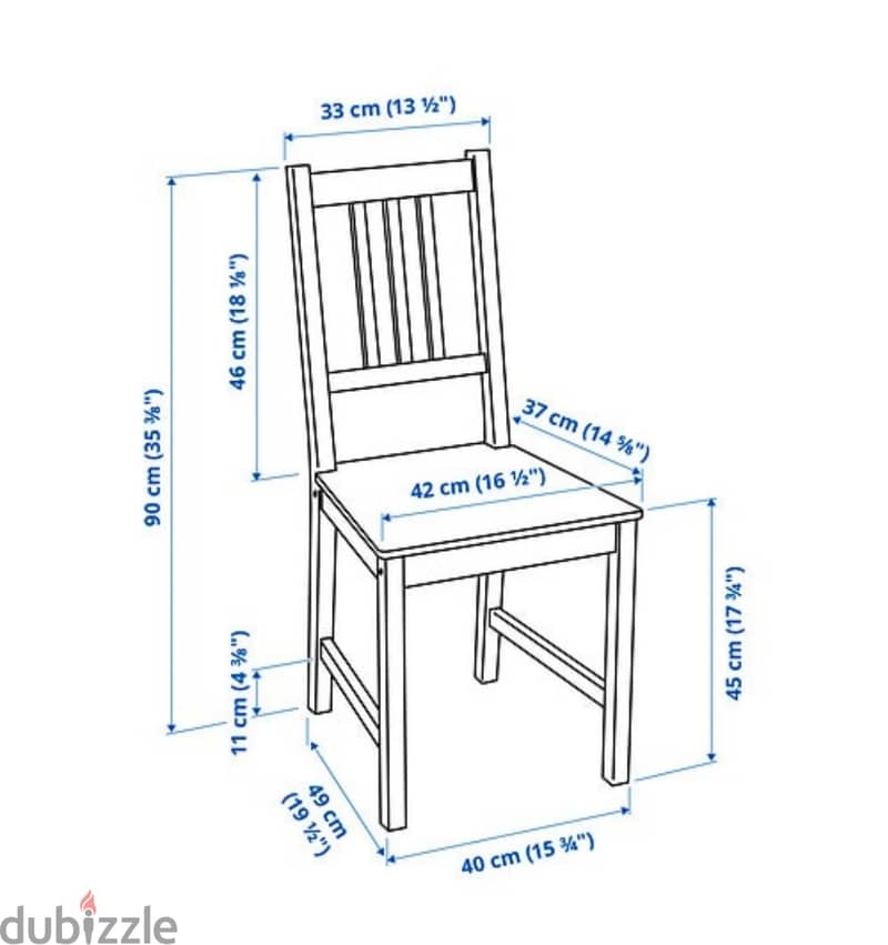 IKEA dining table with 2 chairs 4