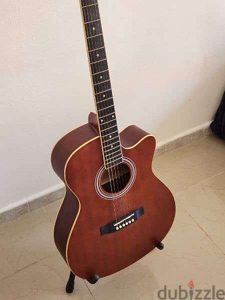 Acoustic Guitar + Bag + Stand + Capo + E string + Pick 3