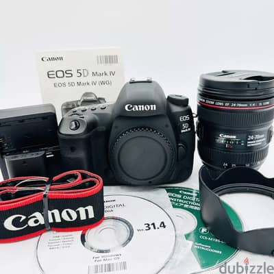 Canon EOS 5D Mark IV Digital SLR Camera with Canon EF24-70 Lens