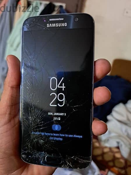 Samsung S7 Working Only Front Glass Crack Nfc Support 5