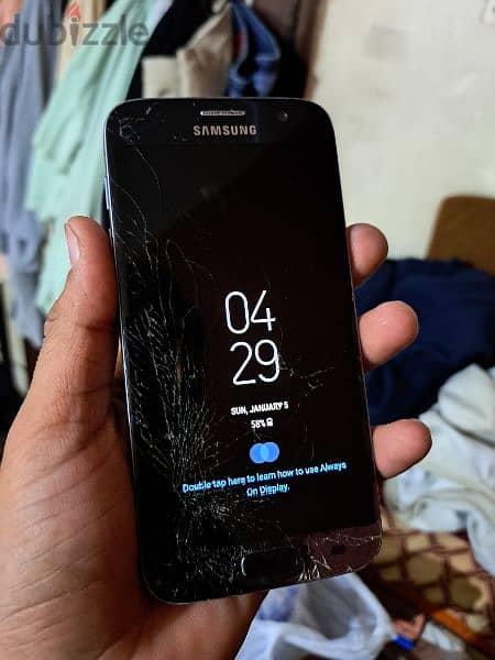 Samsung S7 Working Only Front Glass Crack Nfc Support 6