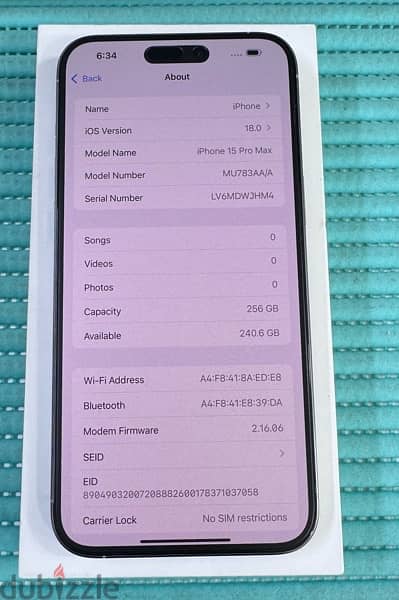 iPhone 15 Pro Max 5G 256 GB White Titanium Used ! 6