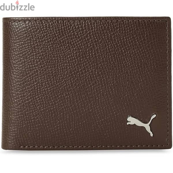 Puma Unisex-Adult Leather Plain Wallet, Brown Mushroom (9105802) 4