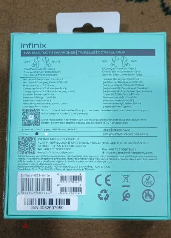 Infinix True Wireless Earphones Buds Lite 6