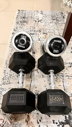 Dumbbells 15x2=30-10x2=20 0