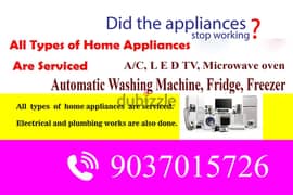 Led tv service Automatic washmichine service eletric plumbing works 0