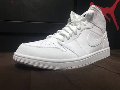 Original New Nike Air Jordan’s Mid Triple White