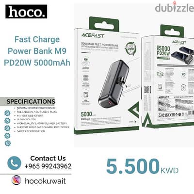 Fast Charge Power Bank M9 PD20W 5000mAh