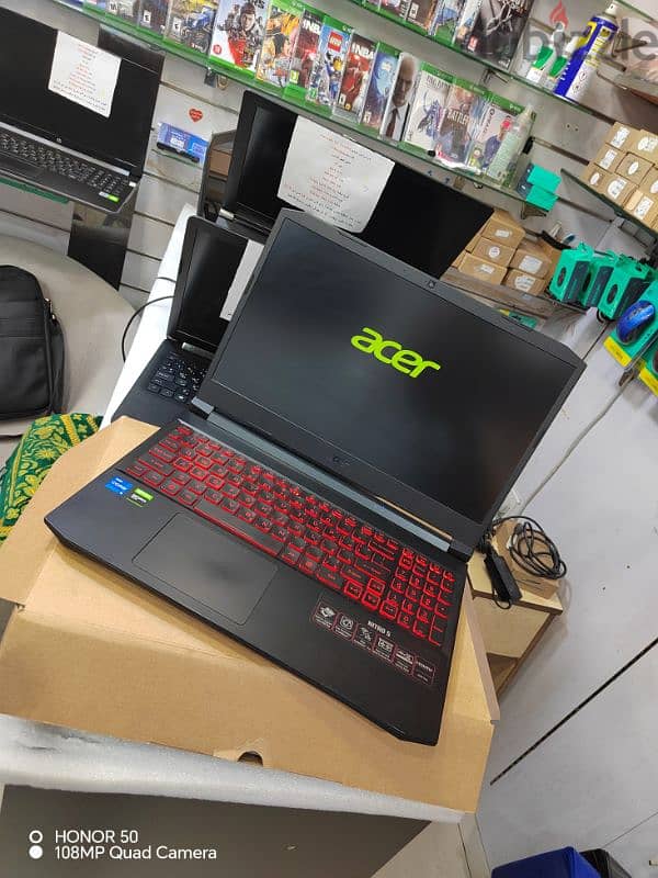 Acer nitro 5 gaming i5 11generation Ram 16 Hard ssd أيسر جمينج جيل ١١ 7