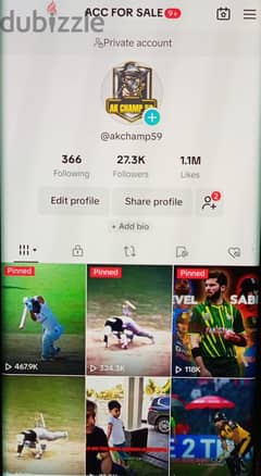 Buy Tiktok Account for sale 27K Plus Followerrss 0