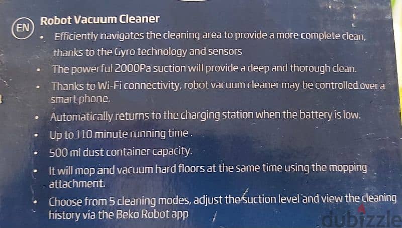 Beko Robot Vacuum cleaner for sale 1