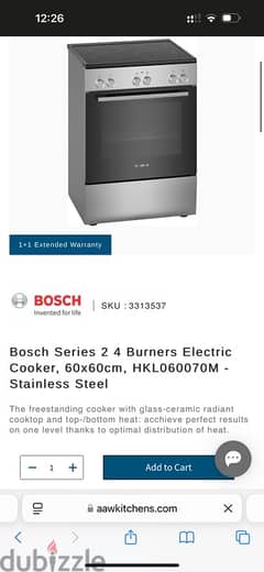 Bosch stove oven 4 burners 0