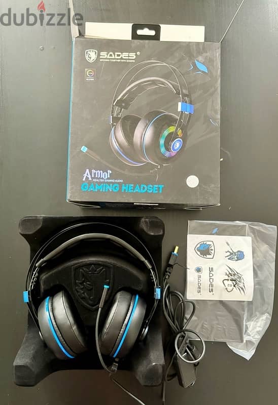 NEW Sades Armor RGB Wired Gaming Headset with mic 1