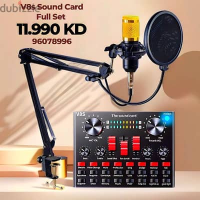 V8s Sound Card full Set High Quality Sound And Echo Bass