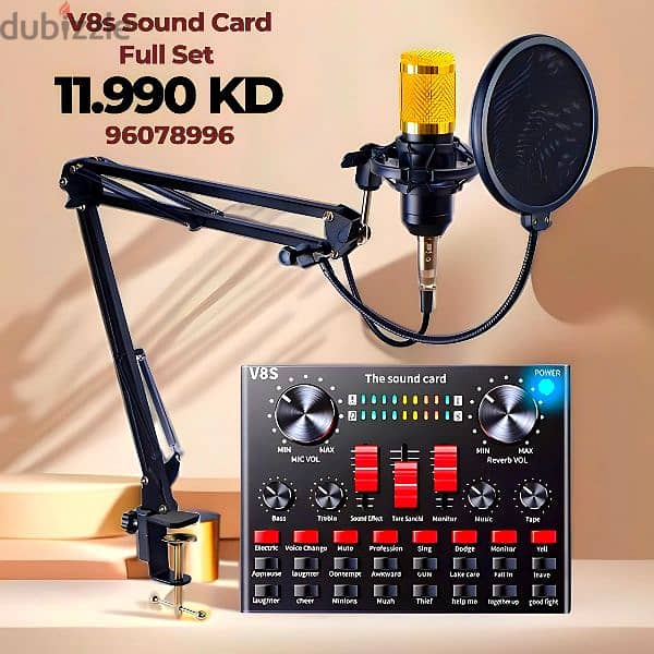 V8s Sound Card full Set High Quality Sound And Echo Bass 0