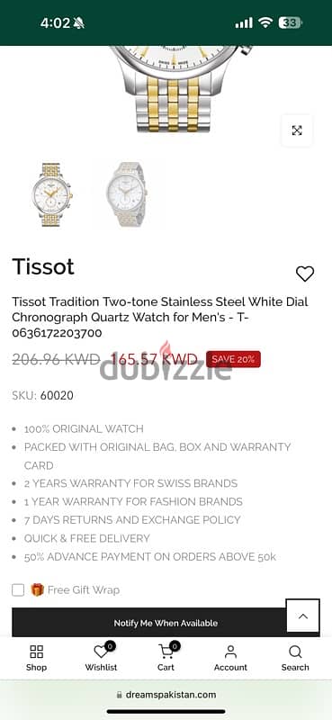 tissot original 2