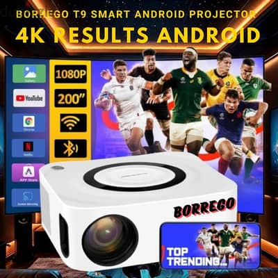 Borrego T9 Android Smart Projector 4K Results