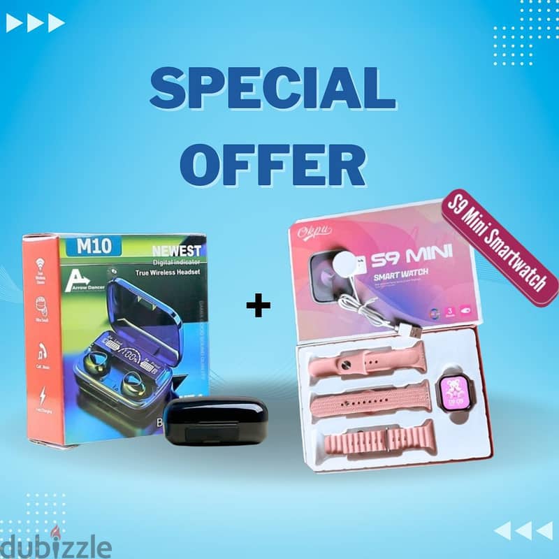 SPEACIAL OFFER S9 MINI WATCH AND M10 BLUETOOTH 0