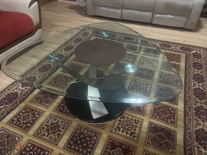 Big size Center Table with glass top 0