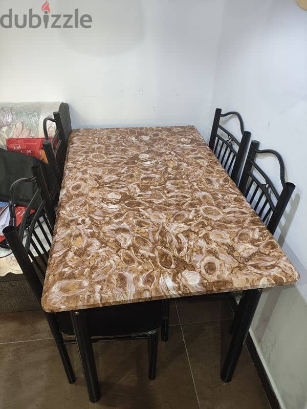 Dining Table with 4 chairs in perfect condition urgent sale 4