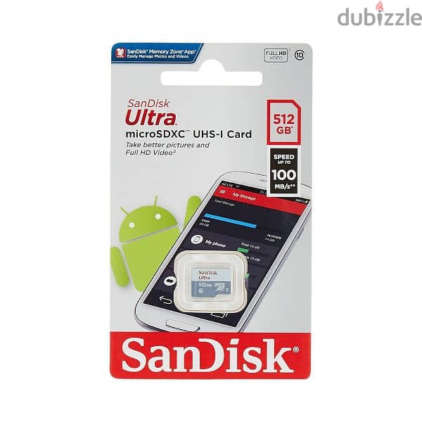 Sandisk micro sd card 512 gb 100mbps original 2