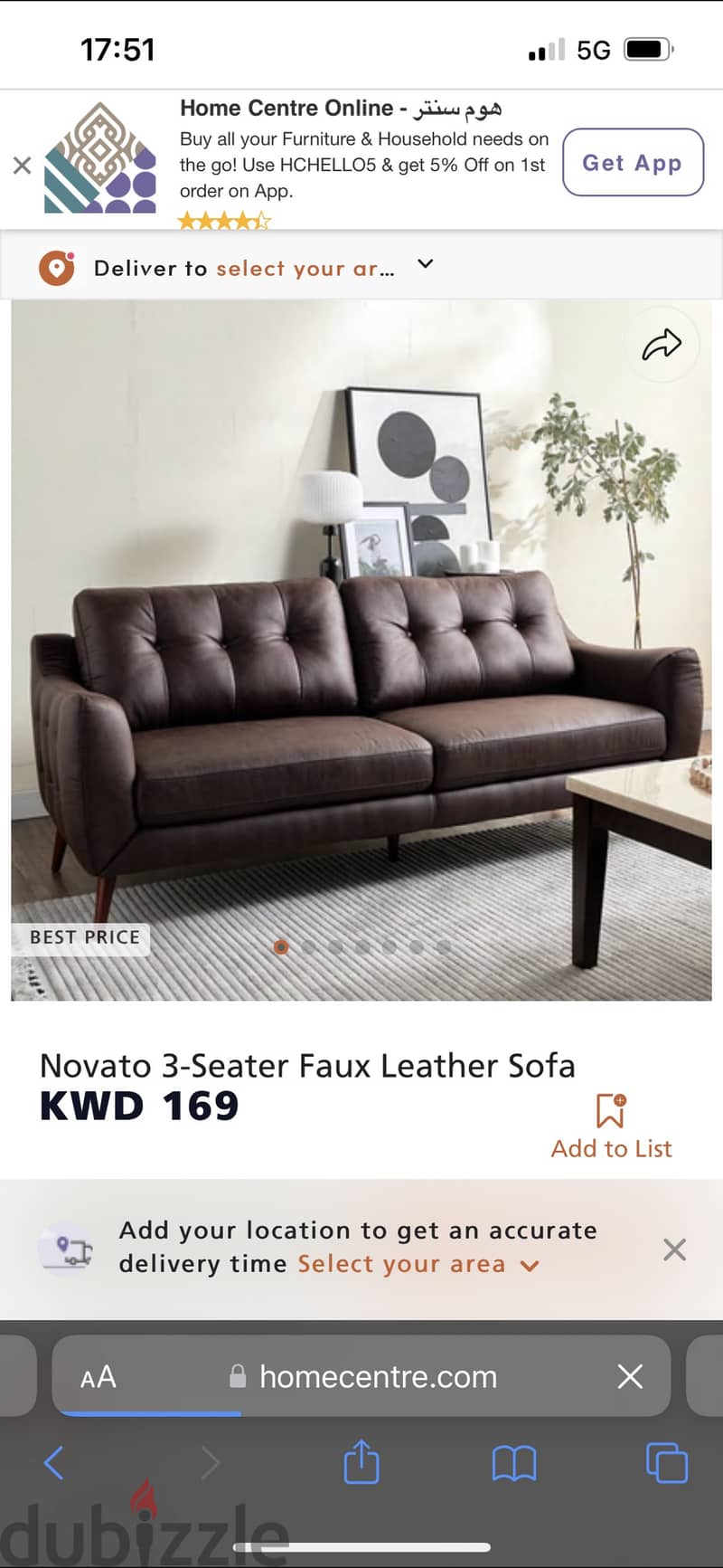 Sofa faux leather for sale 3 seaters 2