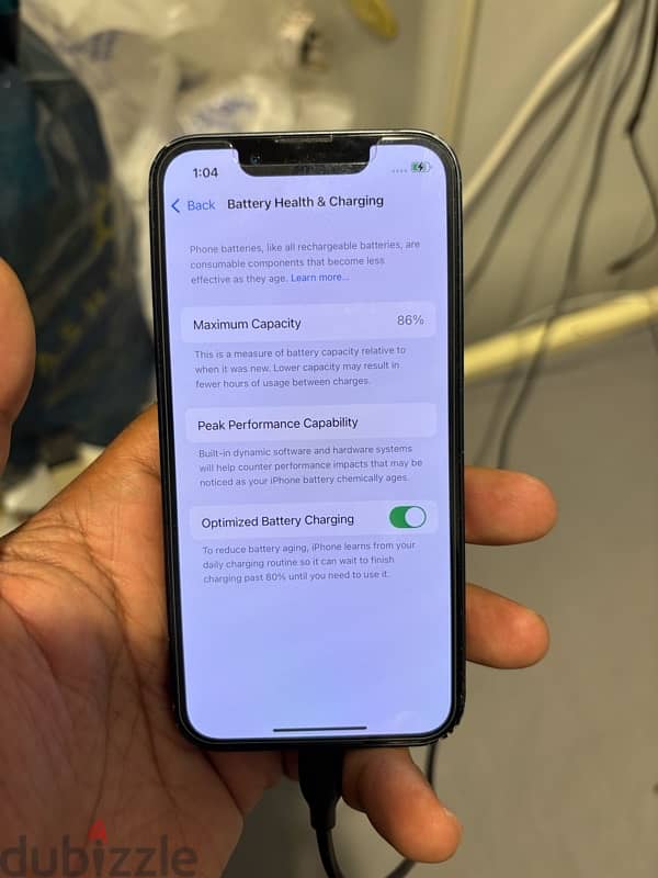 iPhone 13 mini 256GB battery 86 iOS 18.1 3