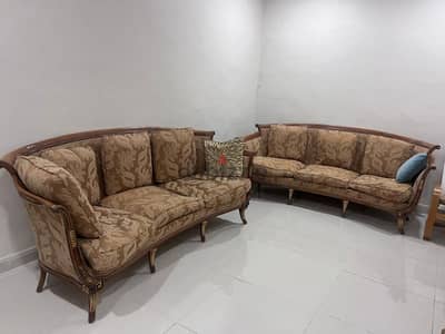 Full sofa set with 2 center tables for sell