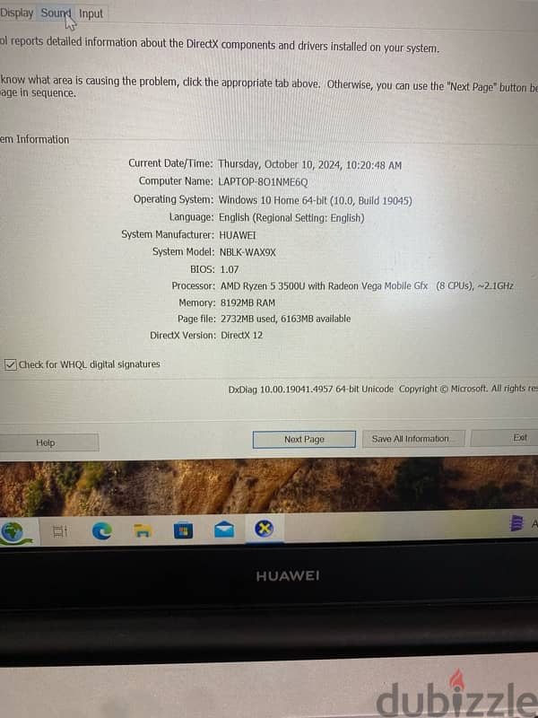 laptop huawei very good condition very fast 6