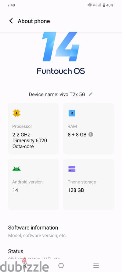 Hi I went sell vivo T2x5G