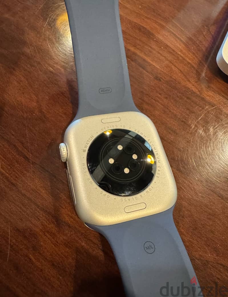 Apple Watch Series 10 with Blue Band - 46mm Large 2