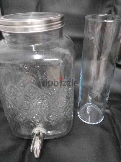 glass jar and vase