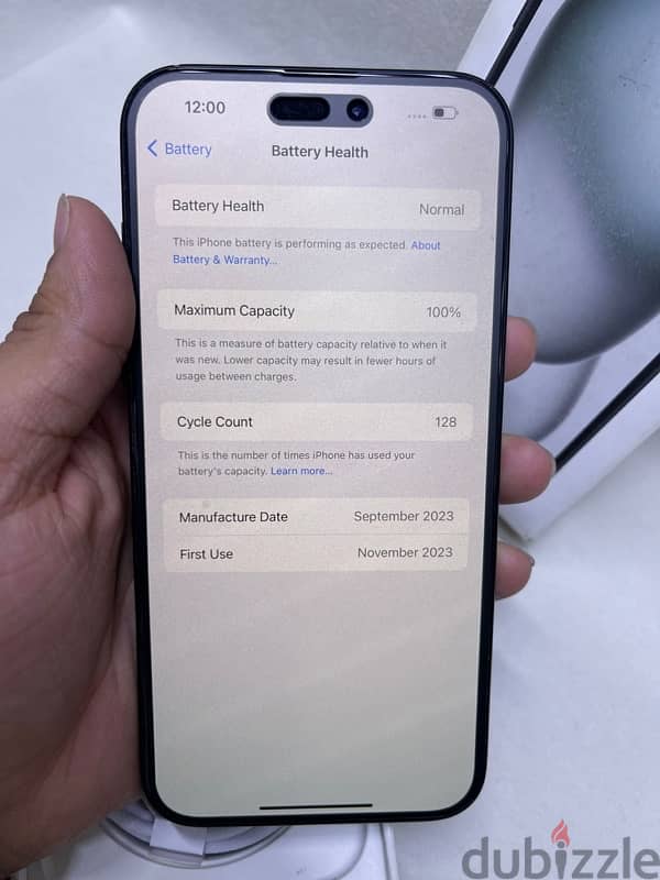 iPhone 15 plus 256GB 100% battery 3
