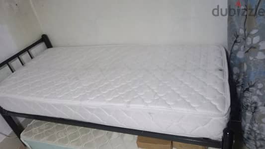 Used Steel Bed and 2 Mattress For Sale!