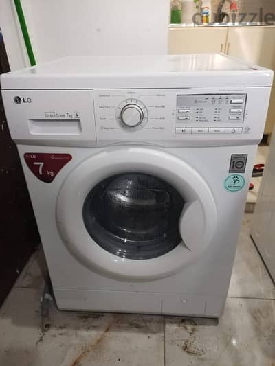 Lg front load washing machine direct drive. 7kg